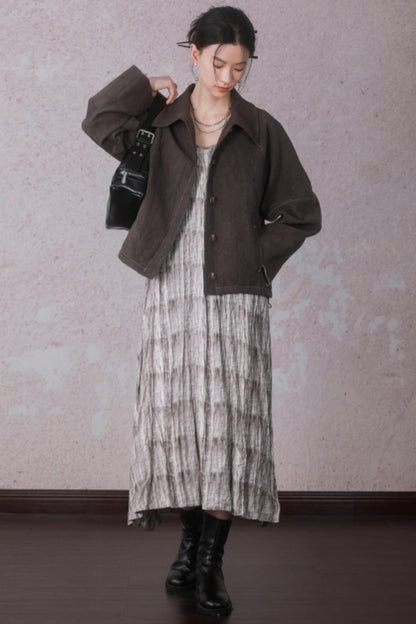 Patchwork Velvet-Feel Jacket