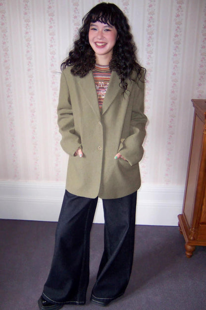 Casual Moss Woolen Suit Jacket