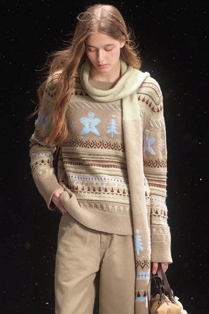 Gingerbread Fair Isle Sweater Set