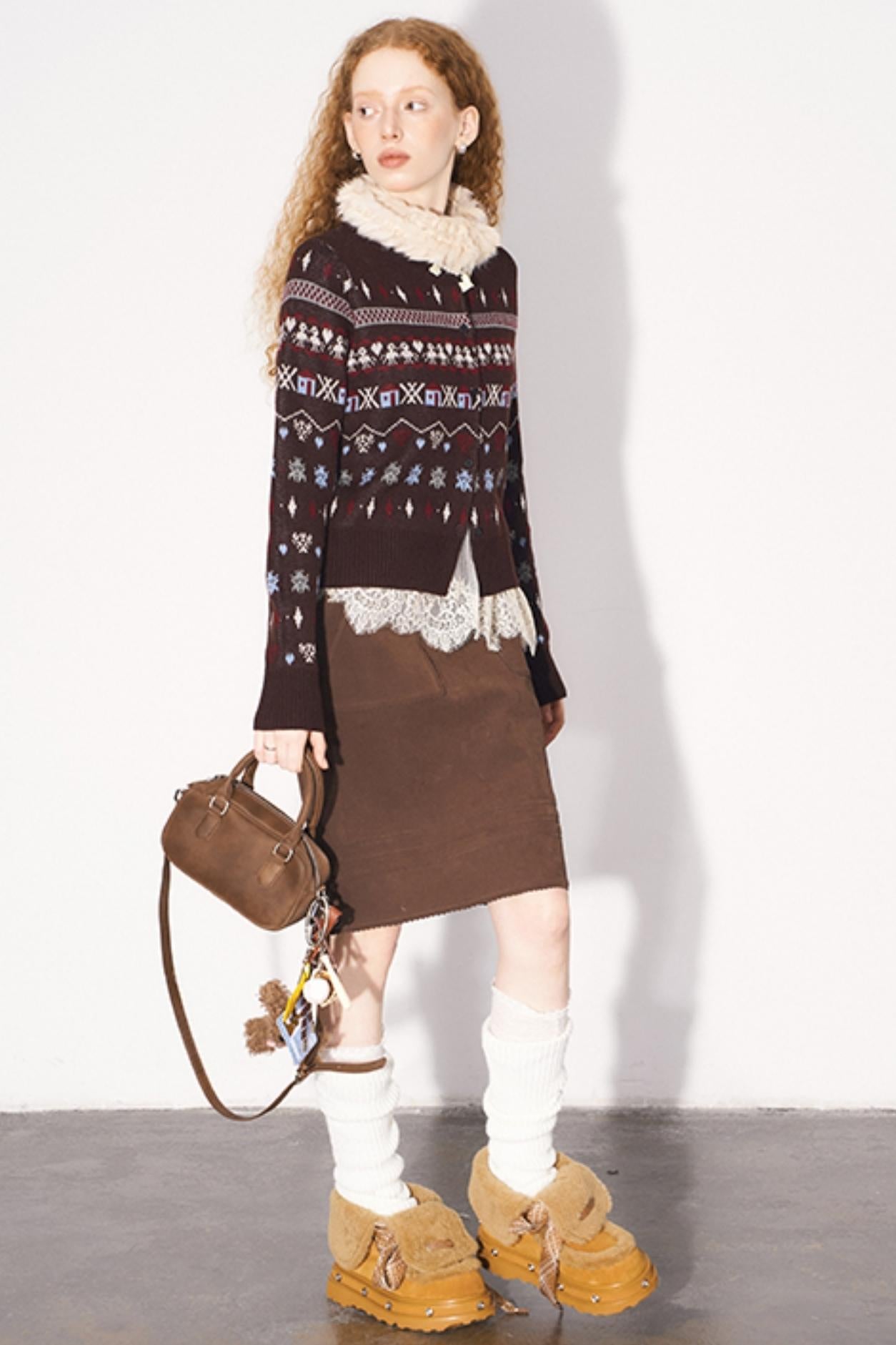 Winter Straight Leather Skirt