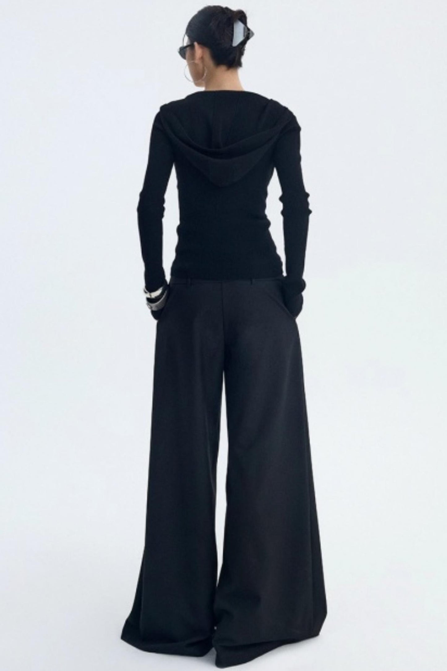 Wool Blend Hooded Cardigan