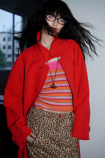 Vintage Striped Bandeau Set