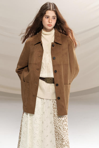 Silk Leopard Print Patchwork Skirt