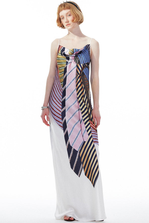 Printed Halter Swing Dress