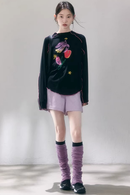 Tencel-Bluse mit Poesie-Print
