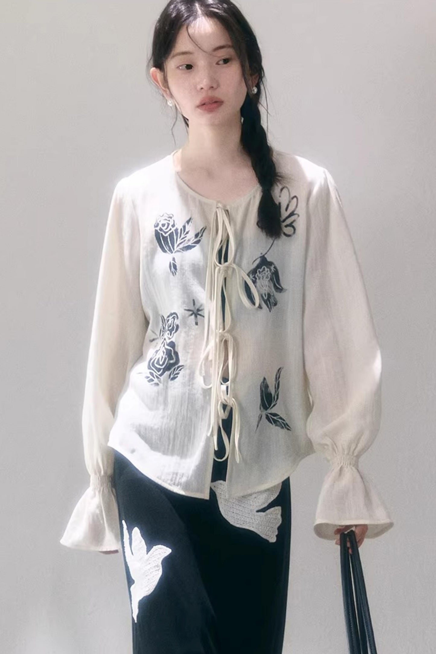 Bird and Rose Linen Blouse