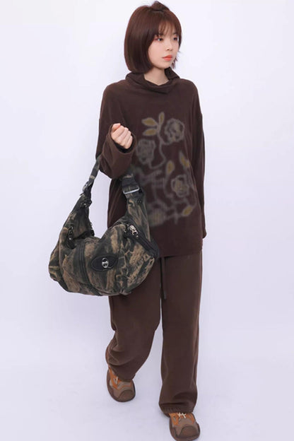 Vintage Denim Patchwork Bag