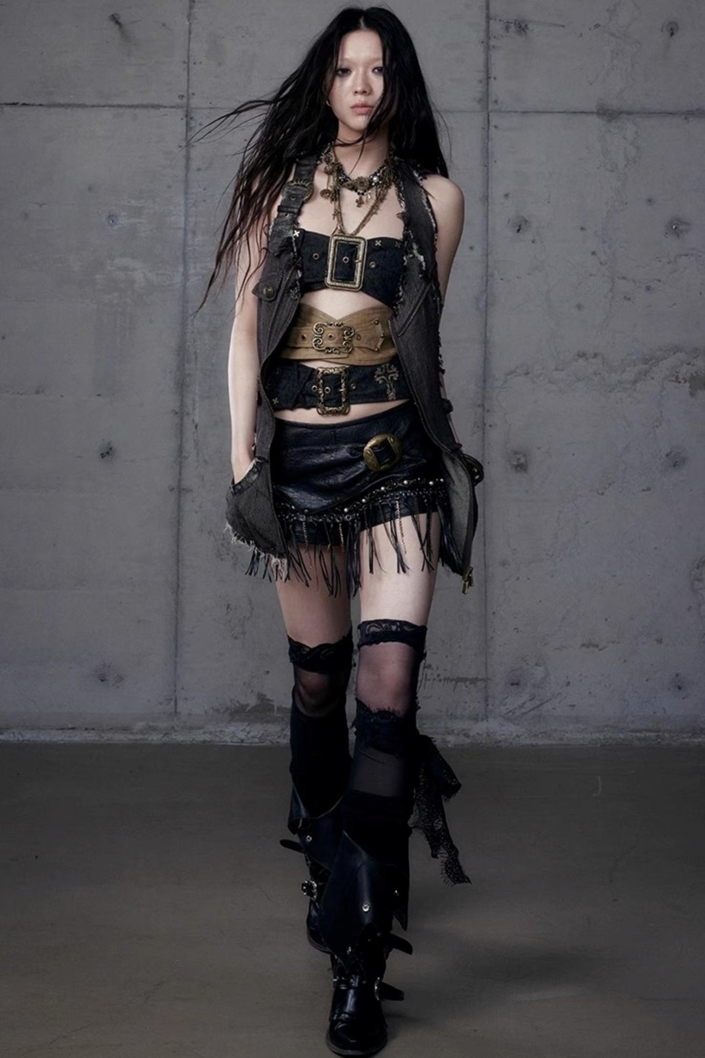 Workwear Waist Denim Vest