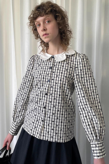 Puff Jacquard Plaid Shirt