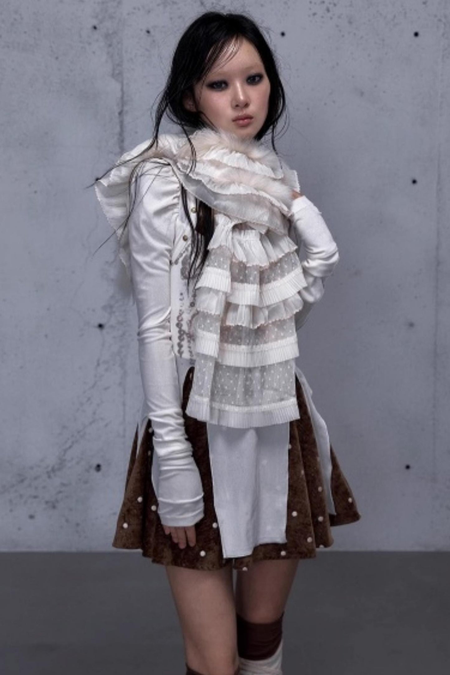 Romantic Lace Layered Scarf