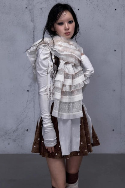 Romantic Lace Layered Scarf