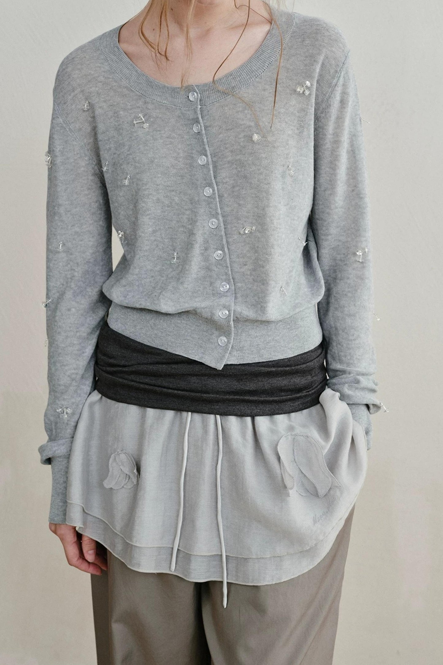Heartbeat Beaded Knit Cardigan