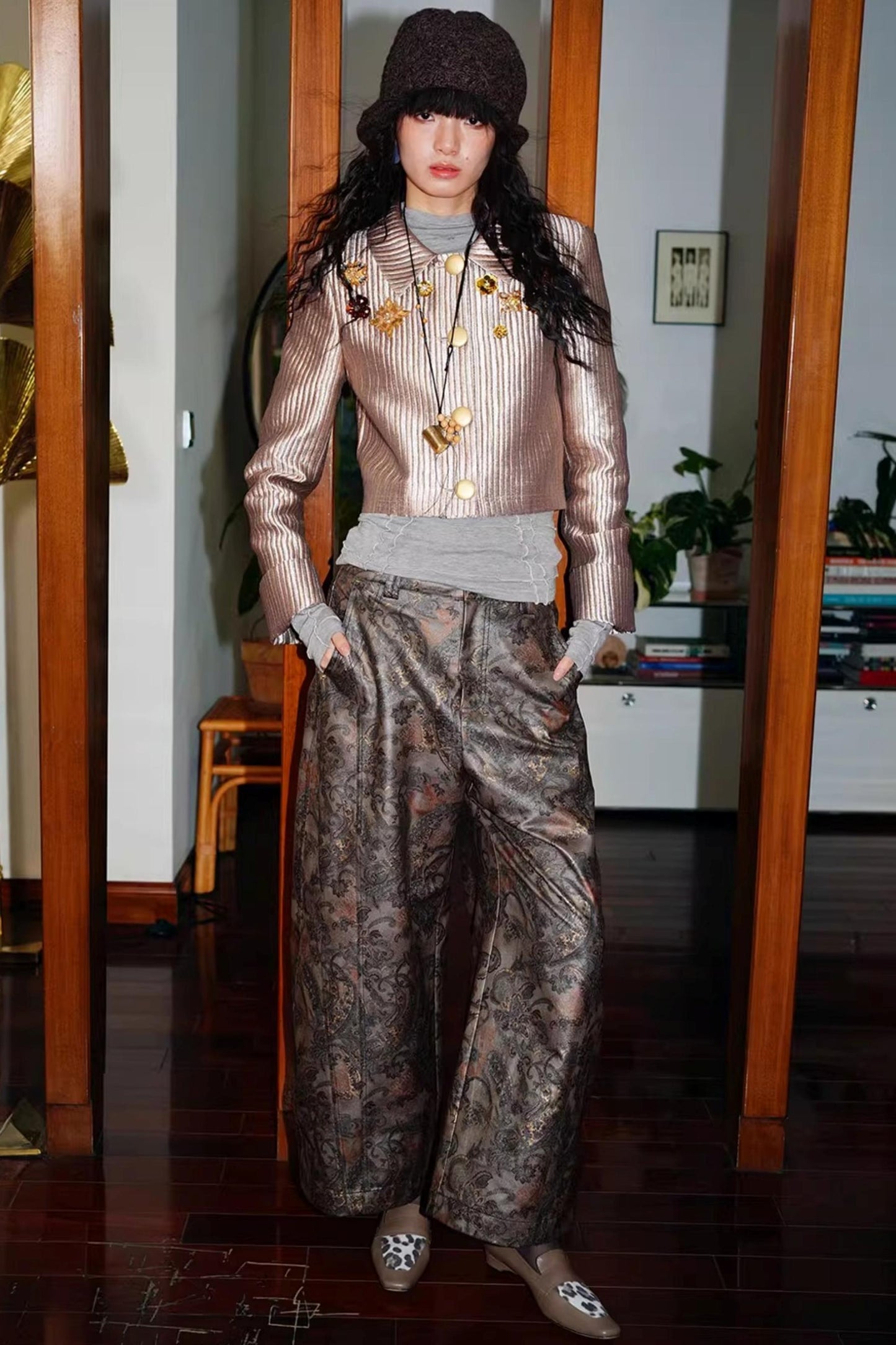 Gold Silk Glitter Jacket