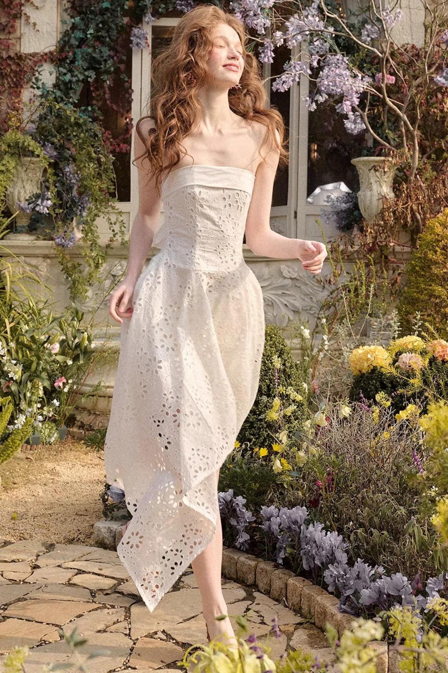 Milky Way Asymmetrical White Dress