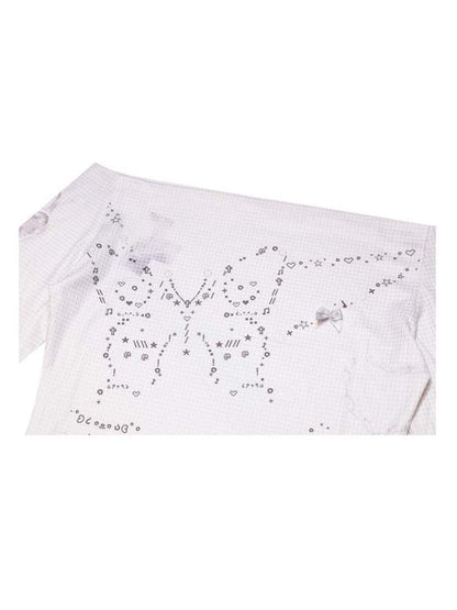 Y2K Sweet Spicy Butterfly Off Shoulder Long Sleeve Tee