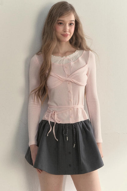 Bow Knot Knitted Top