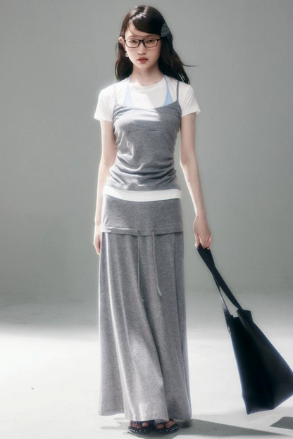 텐셀 레이어드 캐미솔 셋업