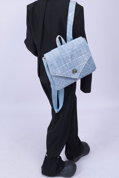 Triangle Flap Rucksack Bag