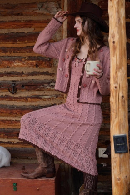 Juliet Retro Wool Knit Dress Set-Up