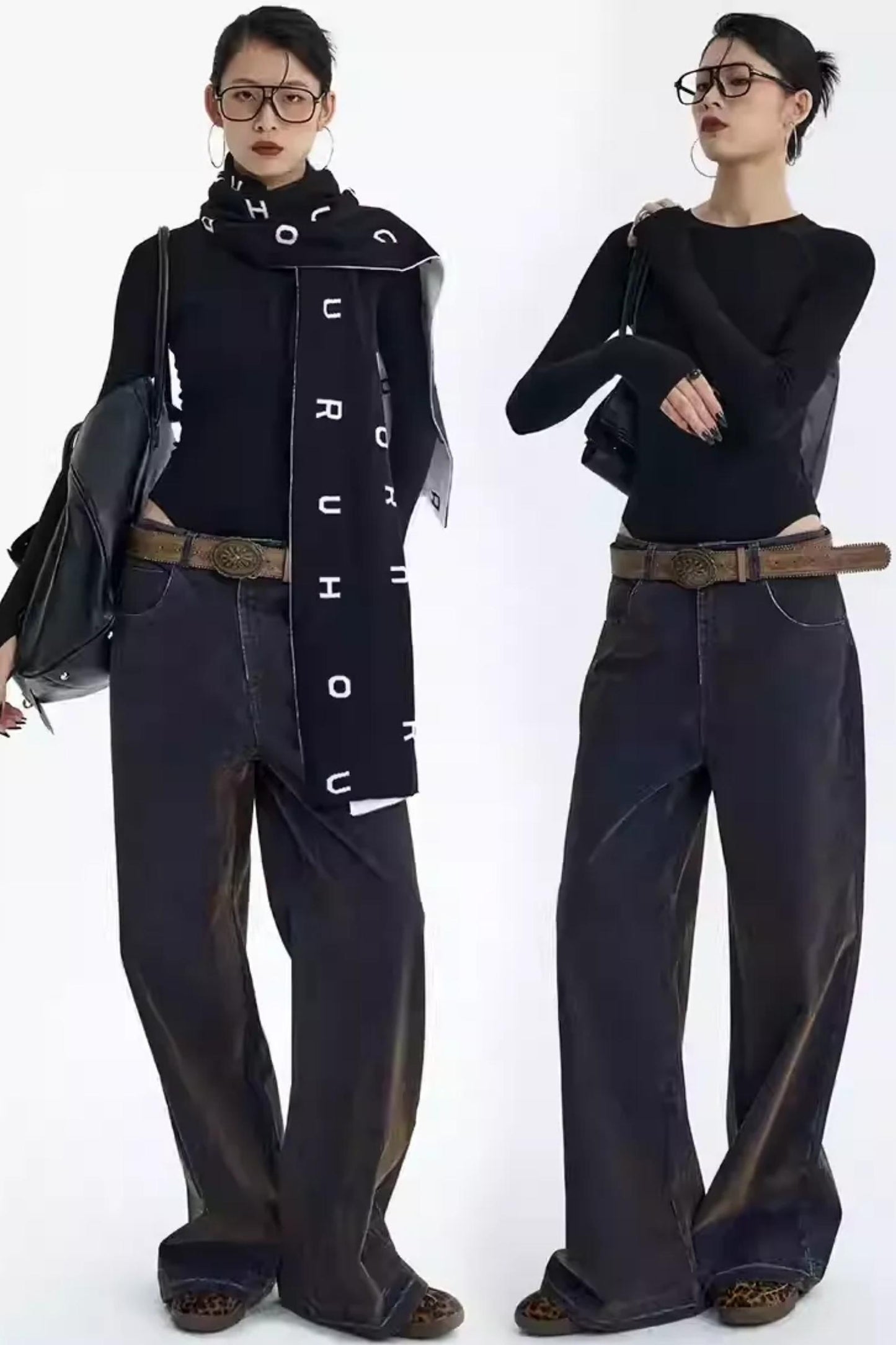 Distressed Velvet Winter Pants