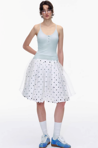 Pure Cotton Polka Dot Skirt