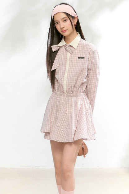 Autumn White Shirt Dress