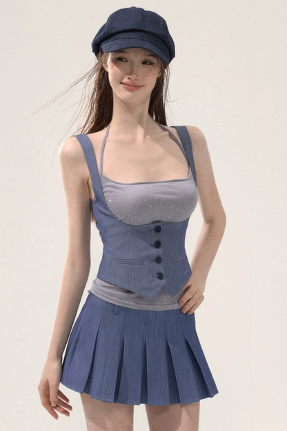 Slim Fit Blazer Vest