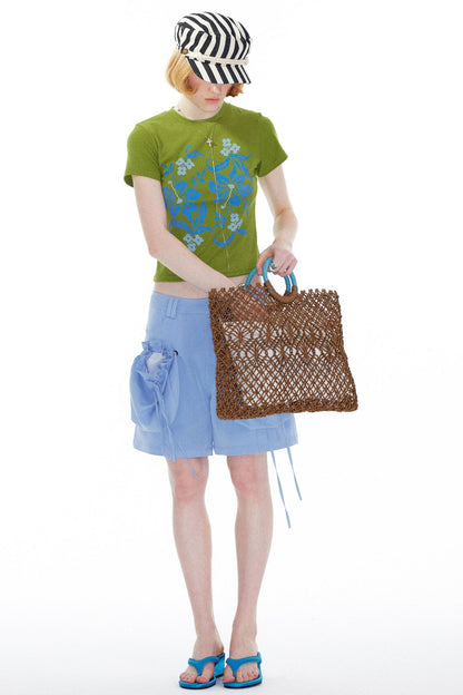 Sky Blue Straight Leg Pants