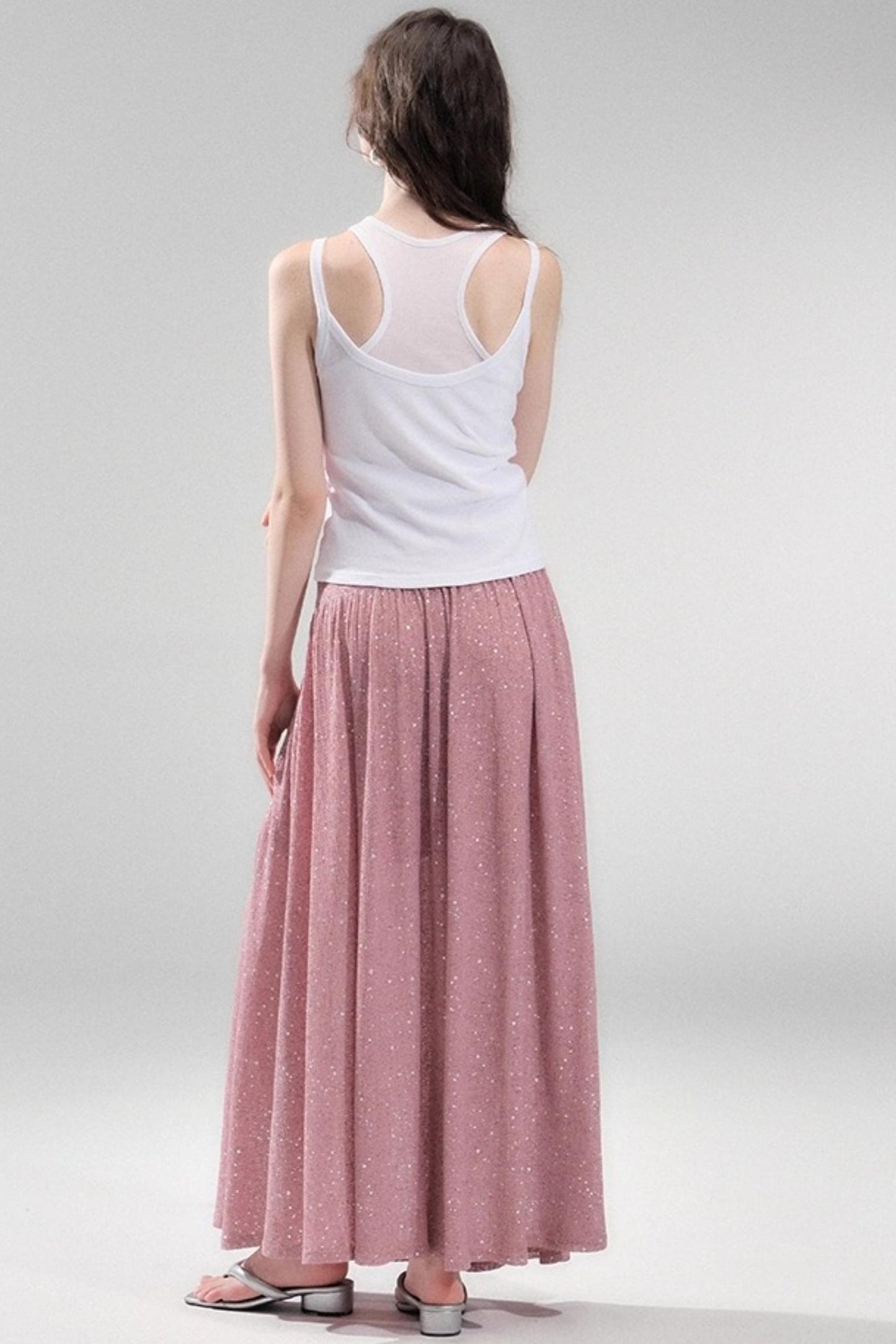 Stretch Knit Silver Top Set-Up