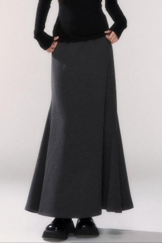 Thick Wool A-Line Skirt