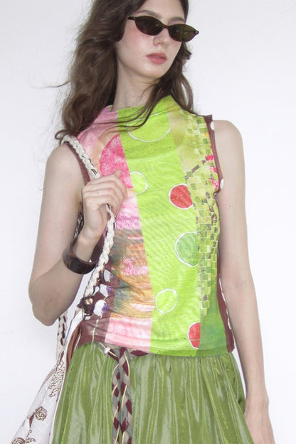 Midsummer Vintage Stretch Mesh Vest