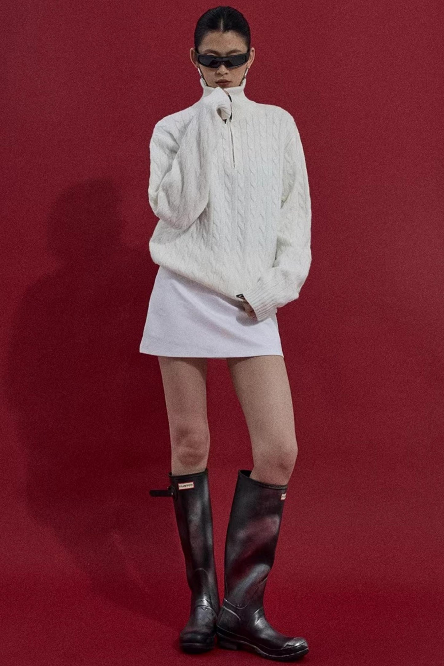 Three-Dimensional Cable Knit Sweater