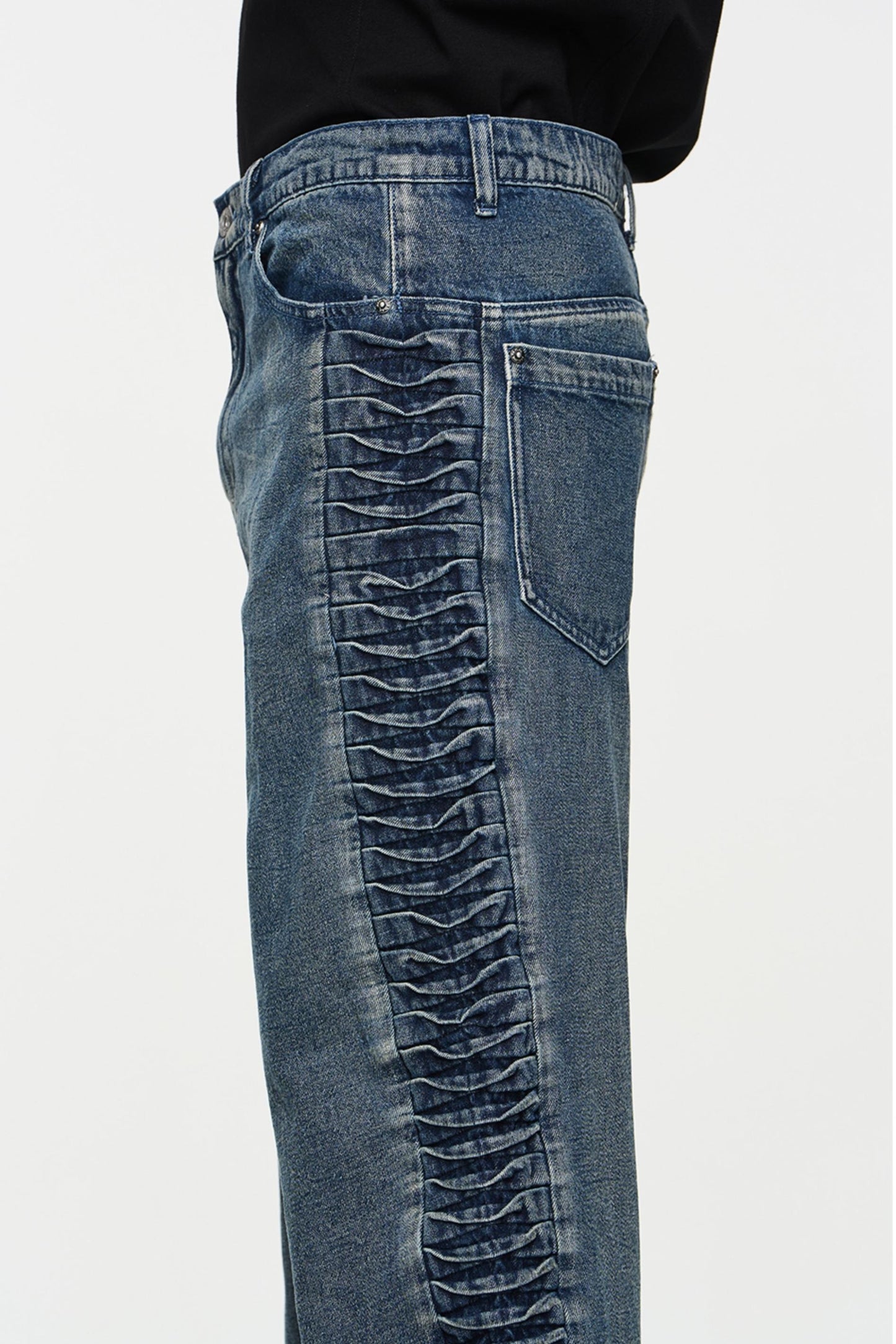 Relaxed Straight Denim Trousers
