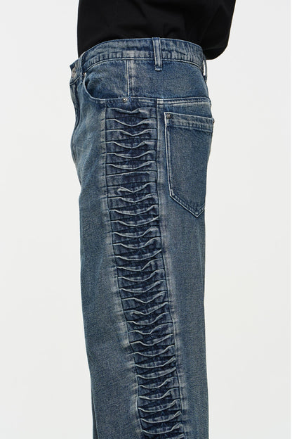 Relaxed Straight Denim Trousers