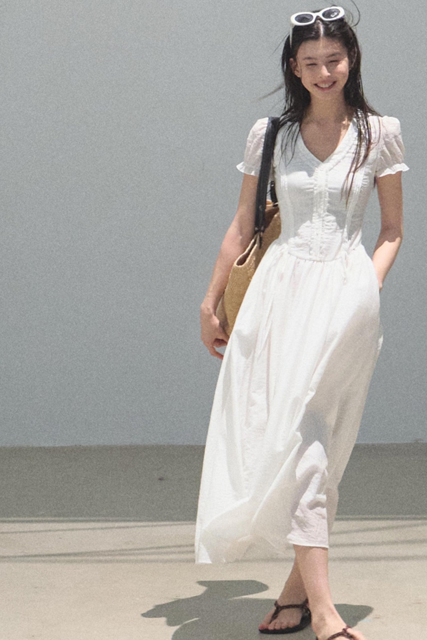 Blue Hour V-neck Dress