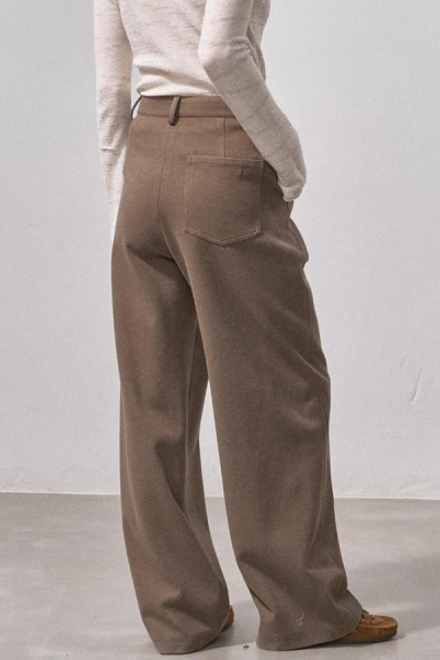 Wool Blend Scimitar Pants
