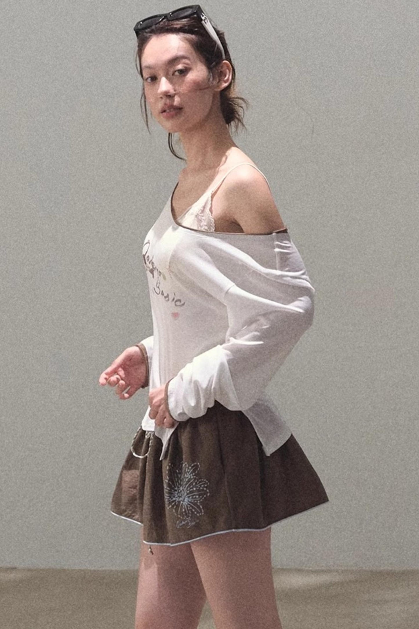 Tencel Blend Cowl Knit Top