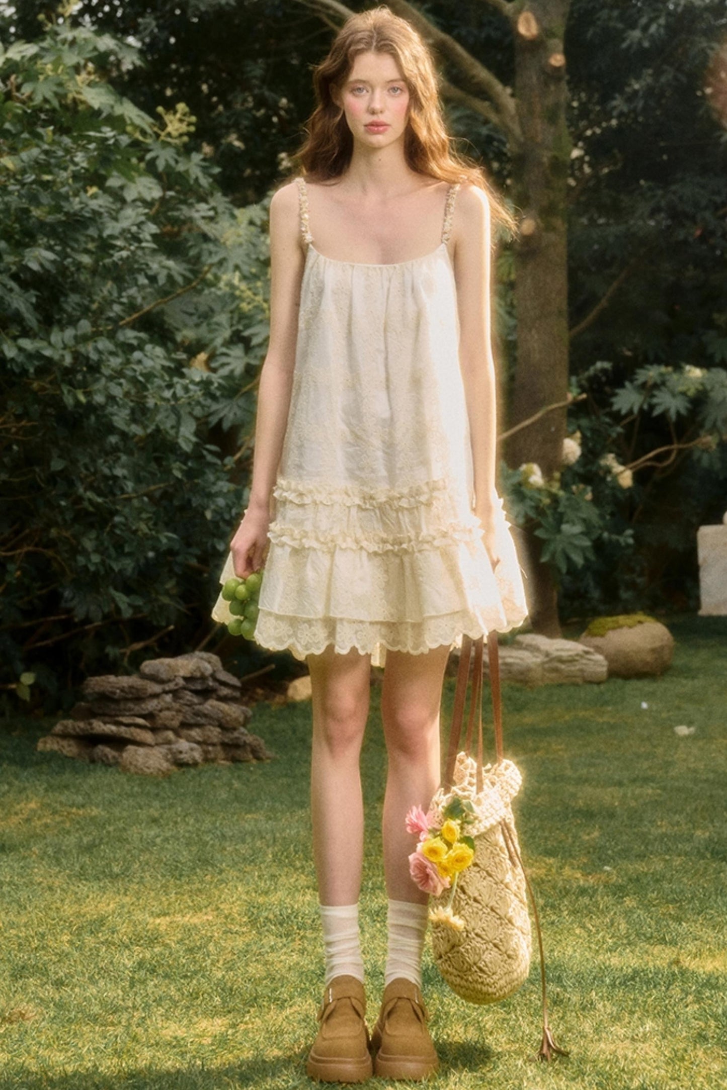 Pleated Lace Halter Maxi Dress