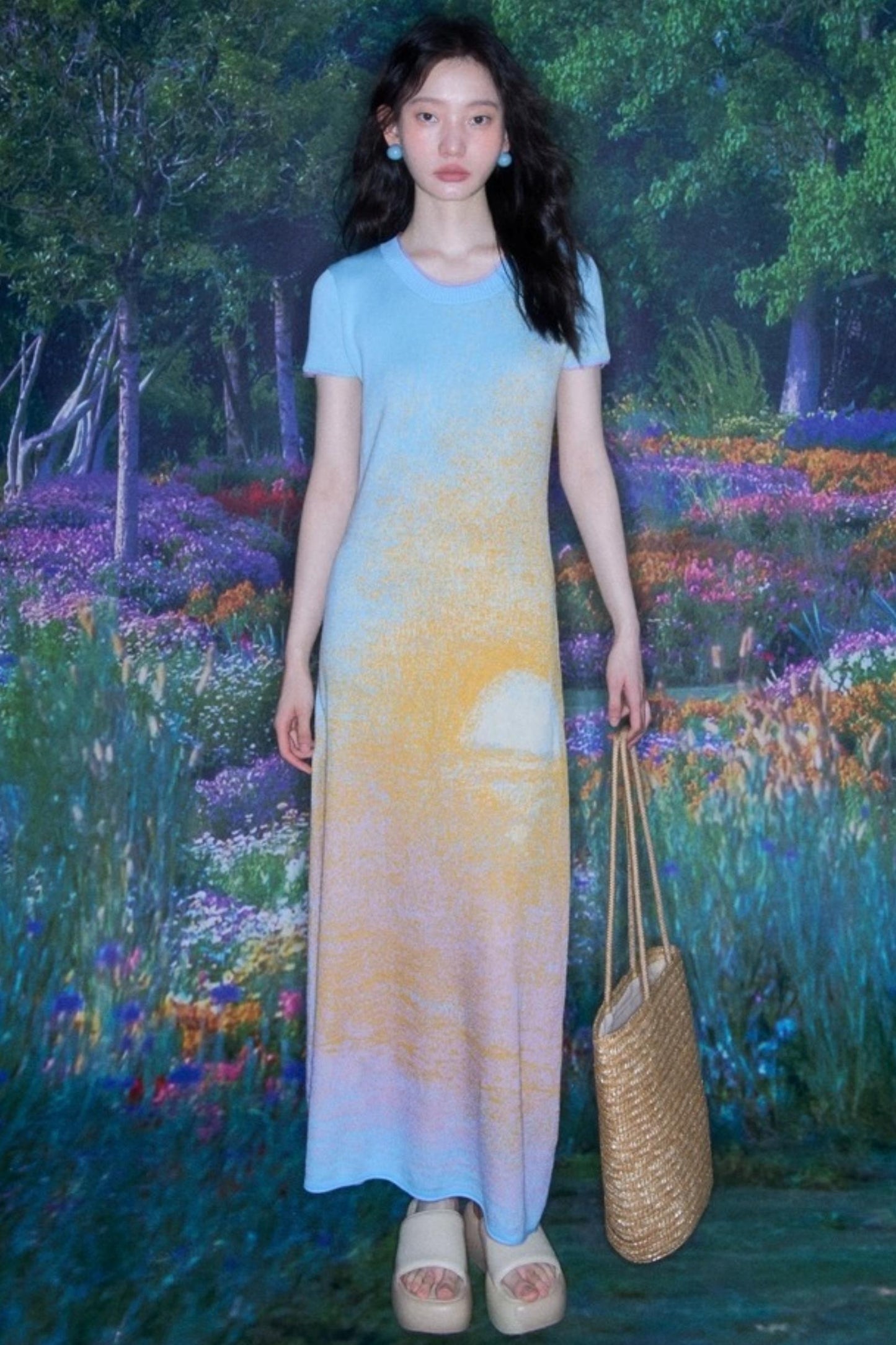 Hand-Painted Knit Dress