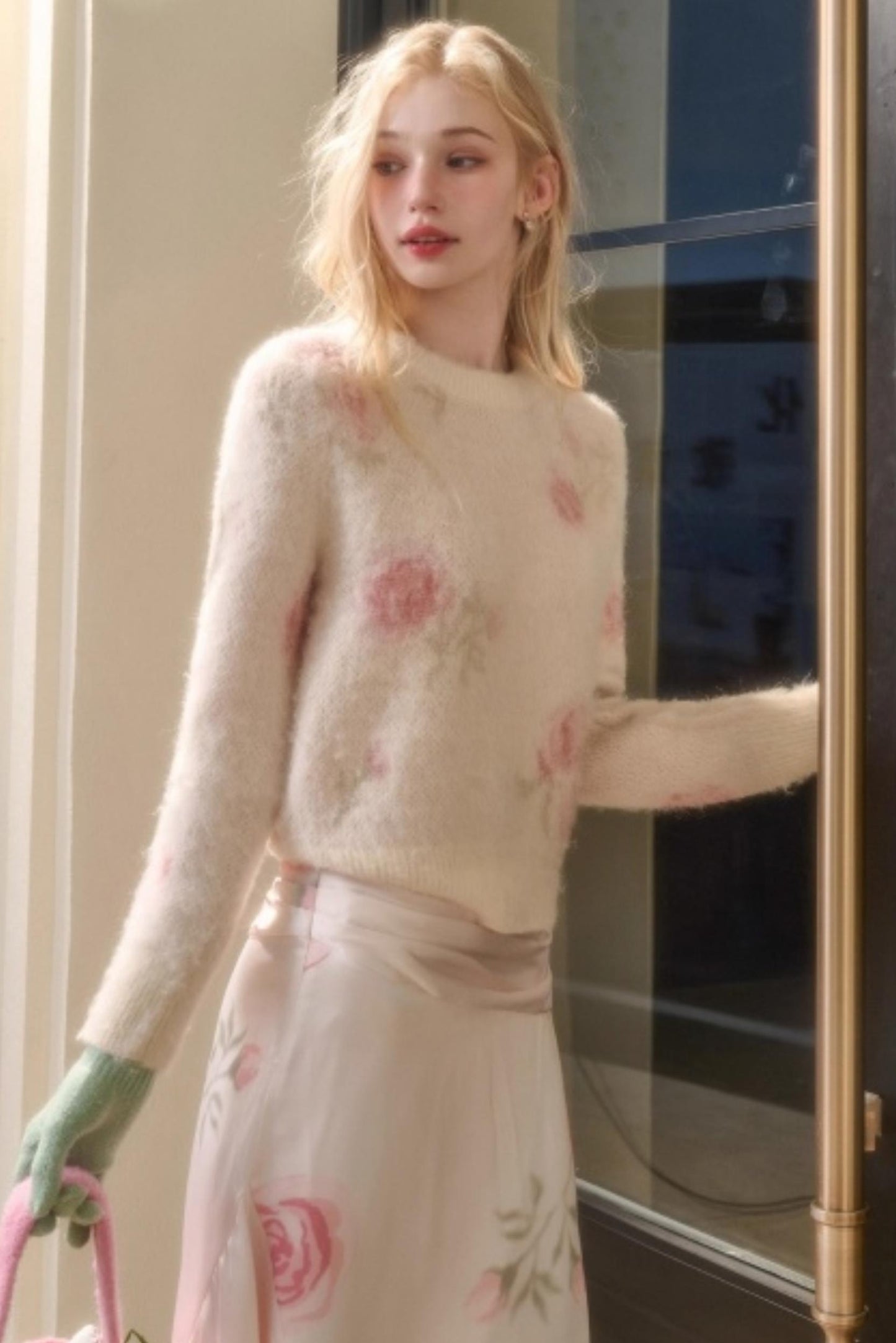 Milky Way Wool Sweater Skirt Set-Up