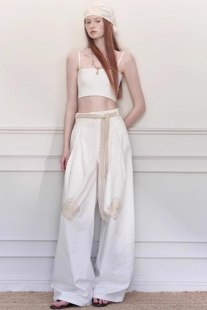 Handmade Crochet Wide-Leg Pants