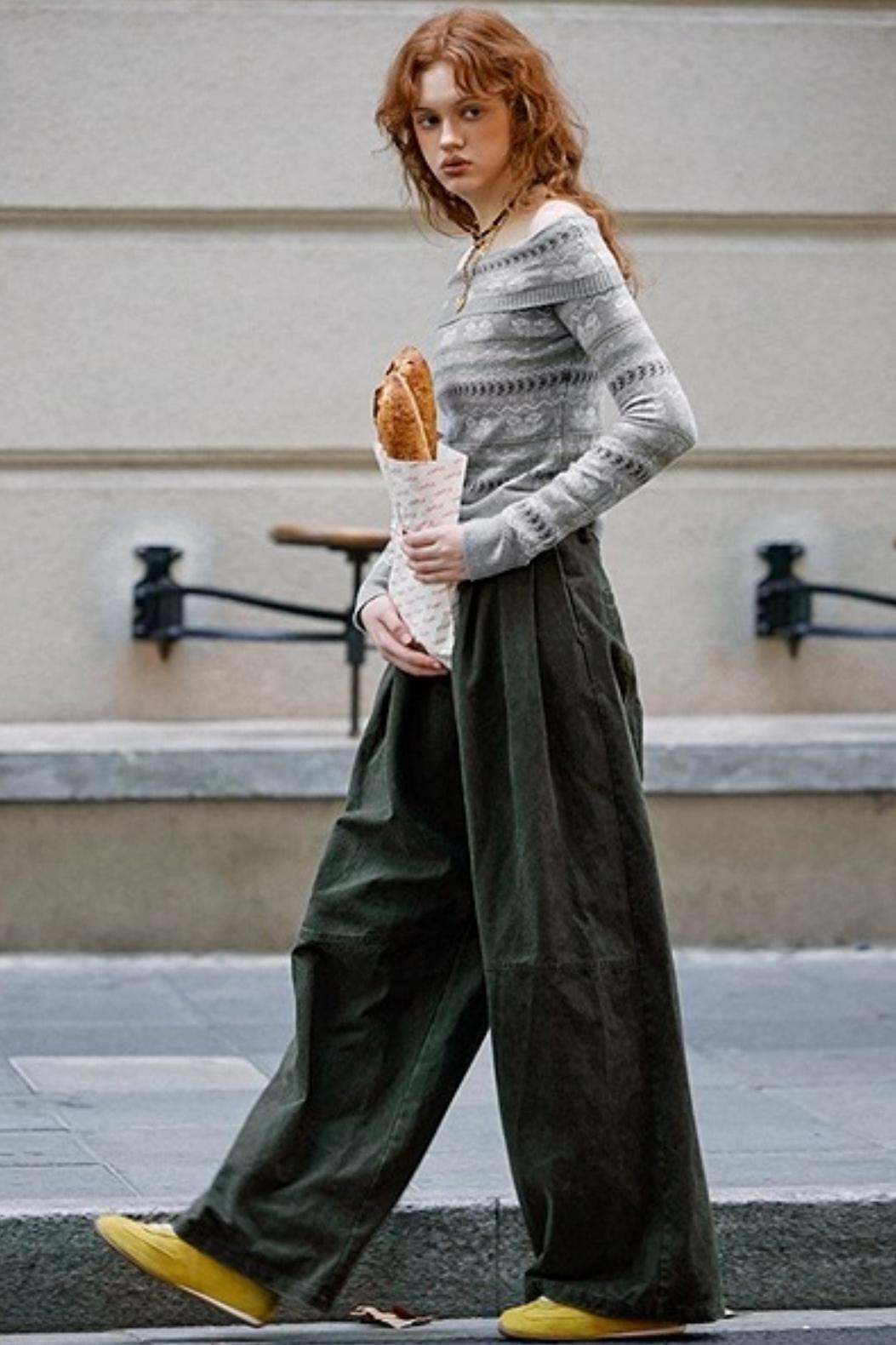 Waist Pleated Cargo Pants
