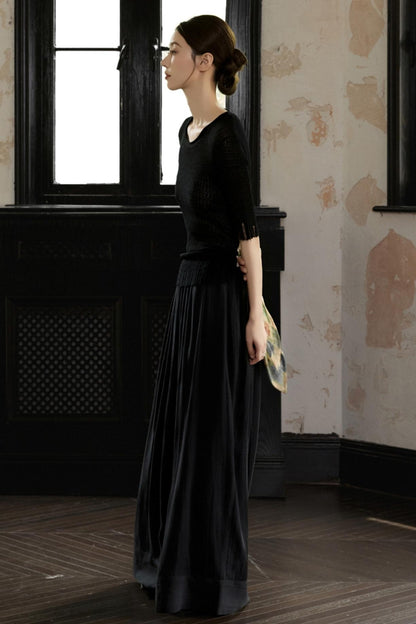 Black Wide-Leg Pants
