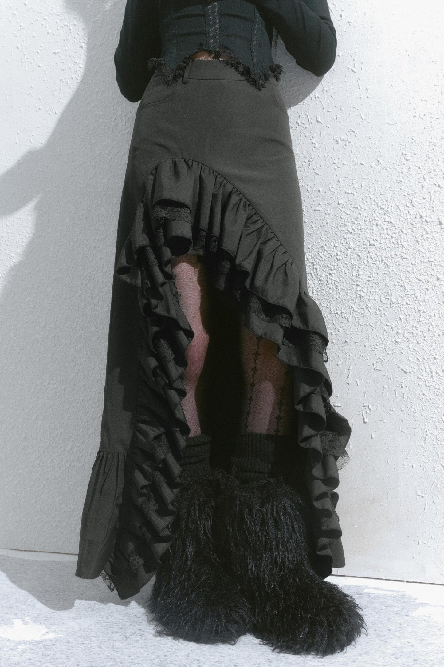 High-Waisted Slimming Long Skirt