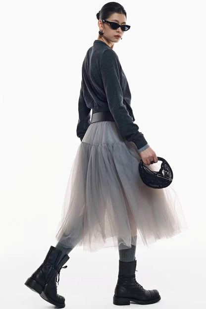 Holiday Edition Smoky Gray Tulle Skirt
