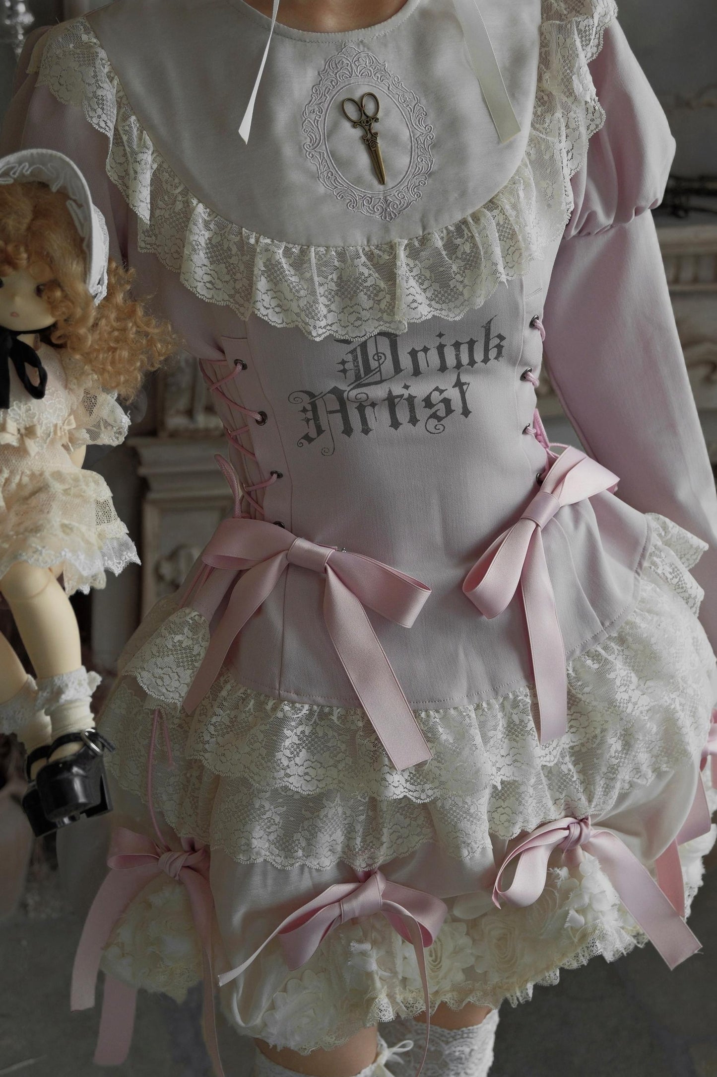 Pink Lace Swing Shirt Set-Up