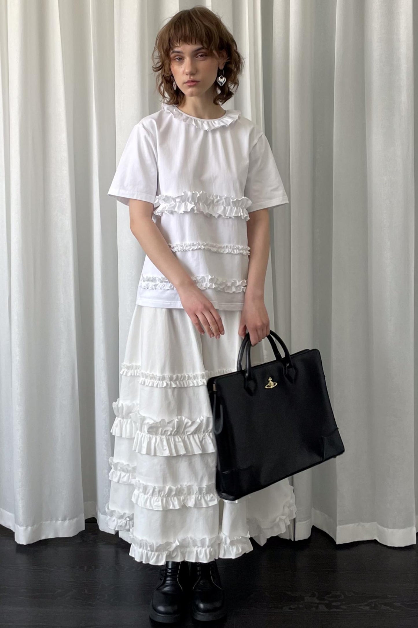 Whimsical White Drawstring Tee