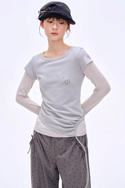 Breathing Aesthetics Rhinestone Blouse