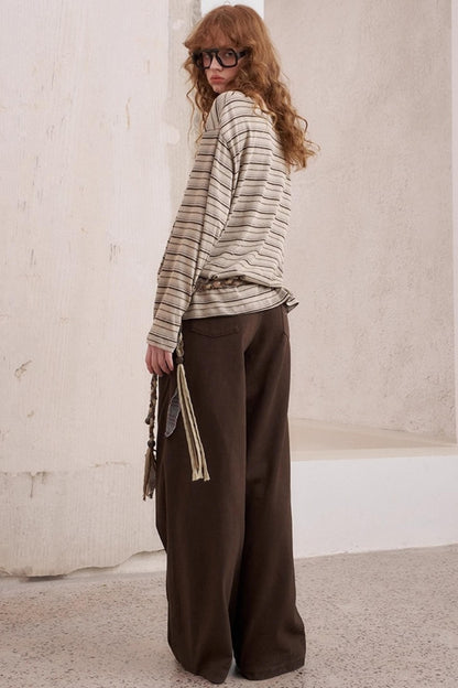 Diamond Straight Loose Wide Pants