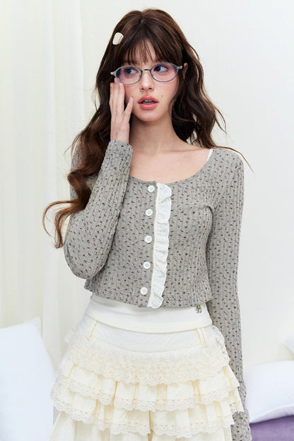 Chic Lace Knit Cardigan
